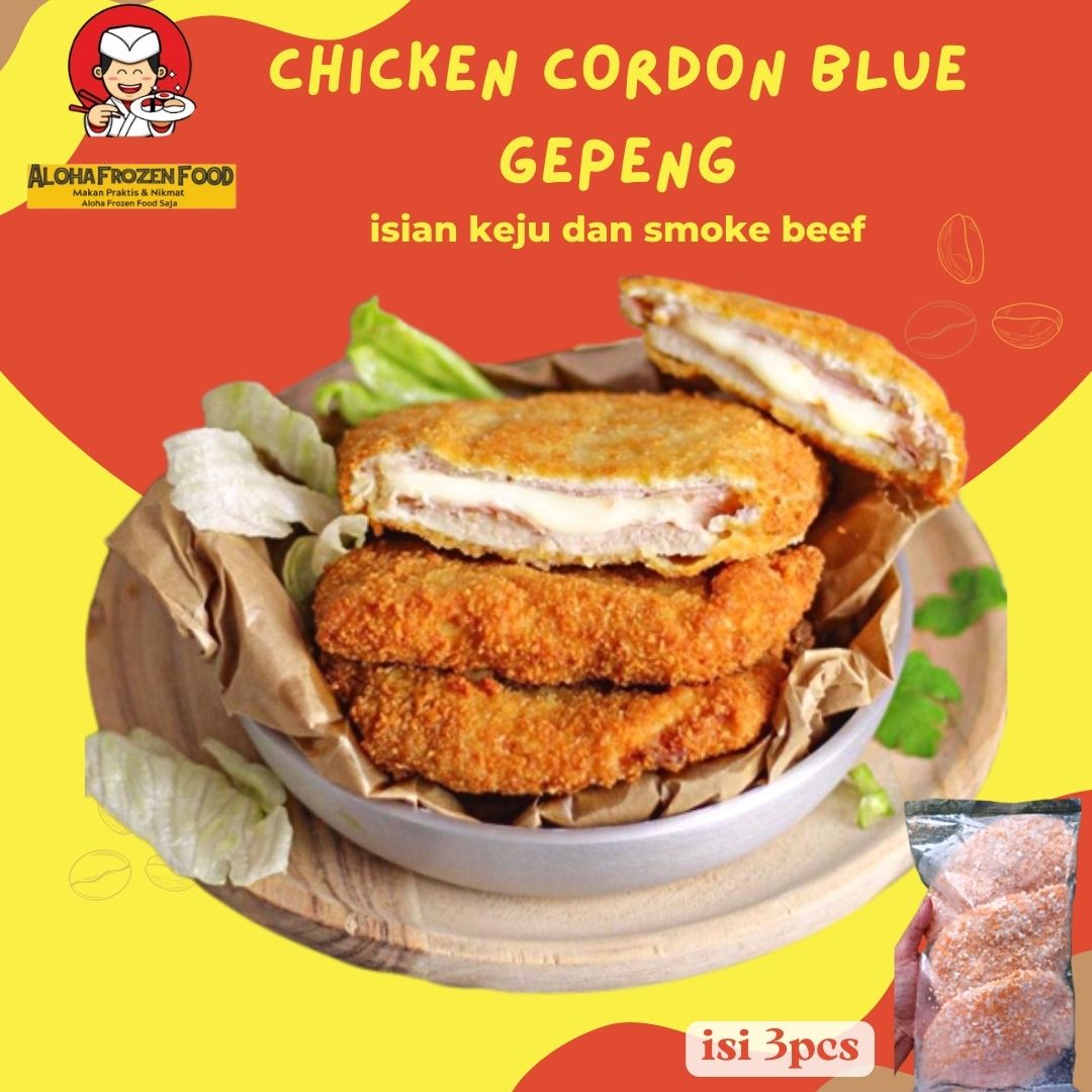 Chicken Cordon Bleu Gepeng / Ayam Keju Blue isi 3